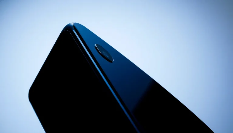 The Samsung Galaxy S8 smartphone, showcasing its innovative edge-to-edge screen and design features.