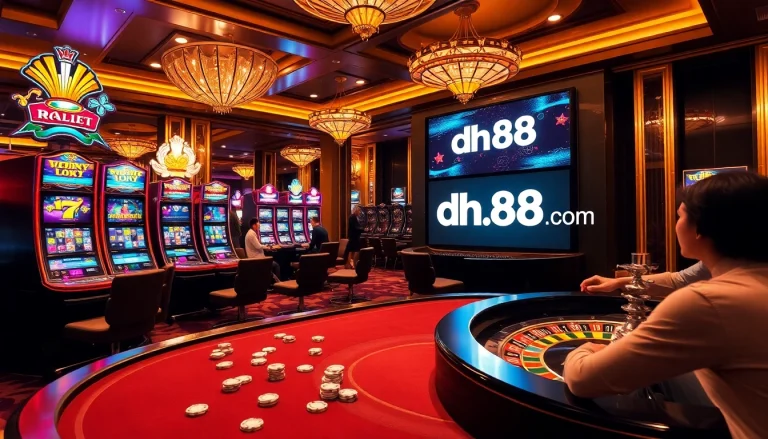 Experience the excitement of casino gaming at dh88 com with vibrant slot machines and poker action.
