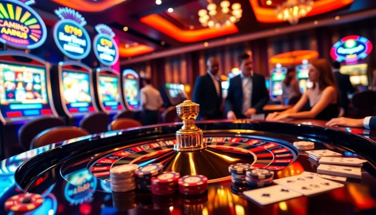 Engaging casino scene with a roulette table, chips, and cards featuring the keyword 6789 in a luxurious atmosphere.