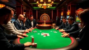 Experience the thrill of gaming with the 789win link at a luxurious poker table.