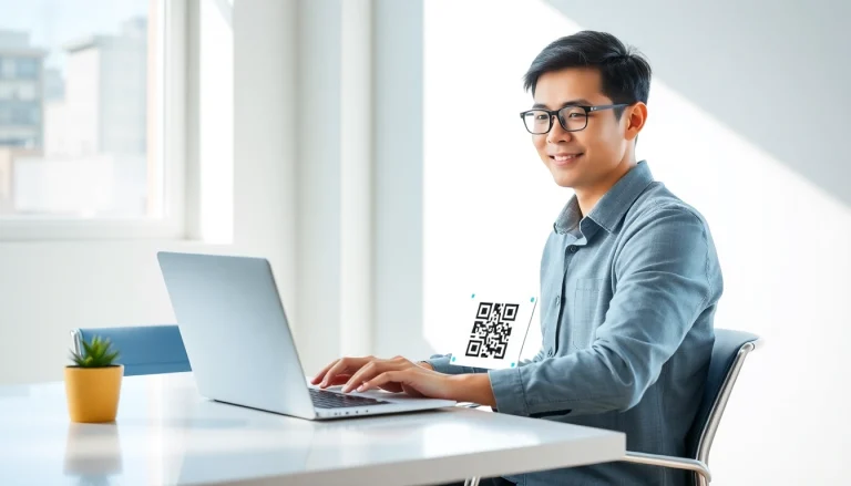 Efficient use of WhatsApp网页版 on a laptop, showcasing QR code scanning.