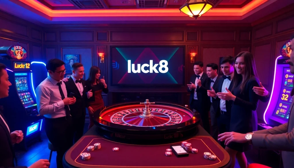 Experience the excitement of gambling at luck8 with luxurious casino elements and vibrant atmosphere.