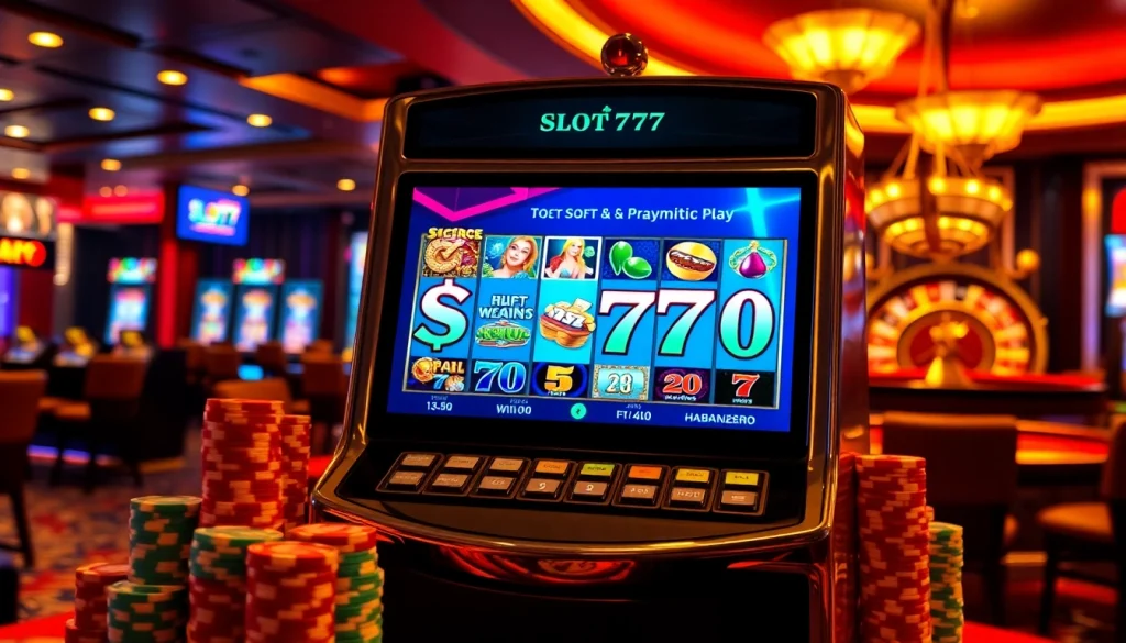 Win big on Slot777 as players enjoy vibrant slot machine gameplay.