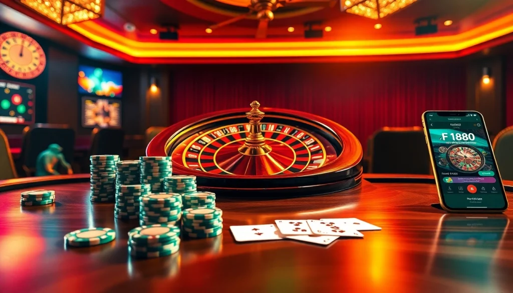 Experience the thrill of F168 with high-stakes poker, roulette, and luxury casino aesthetics.