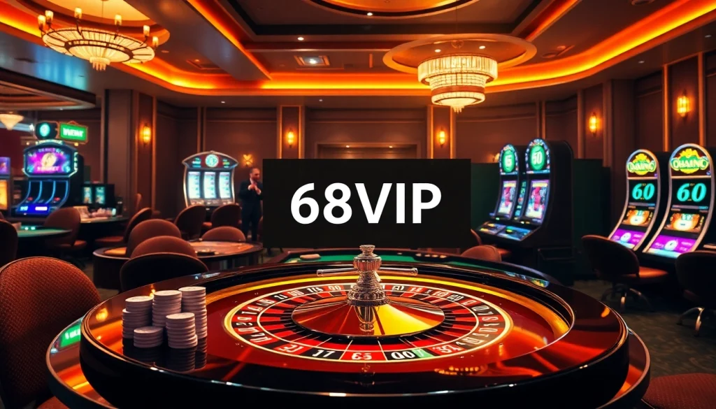 Engage with the thrilling world of Đăng Nhập Nhà Cái 68VIP at a luxurious casino table.