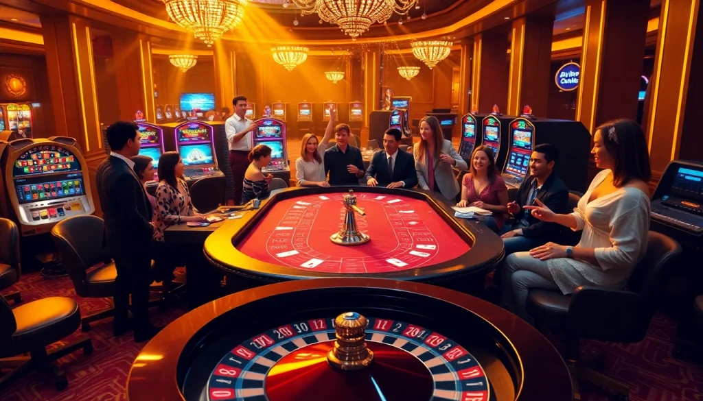 Players enjoy high-stakes action at the C168 casino gaming table in a luxurious setting.