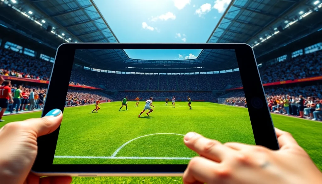 The exciting live soccer match accessible via https://xoilactv88.net/, capturing the vibrant atmosphere of streaming sports.