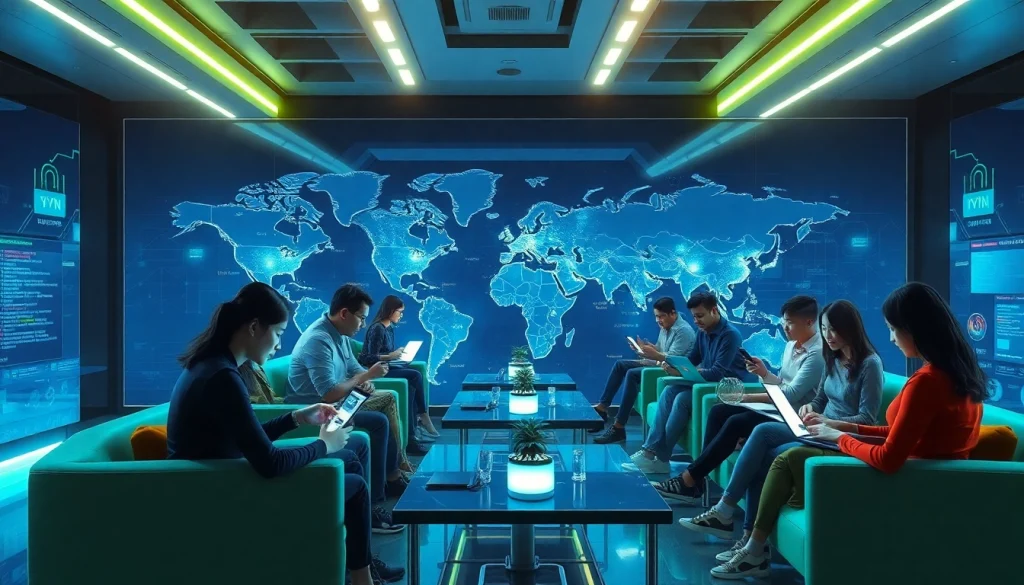 在现代化工作空间的设备上使用快连VPN的用户轻松连接