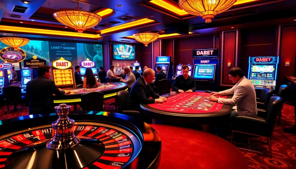 Experience high-paced gambling excitement at dabet trang chủ with thrilling card games and vibrant roulette tables.