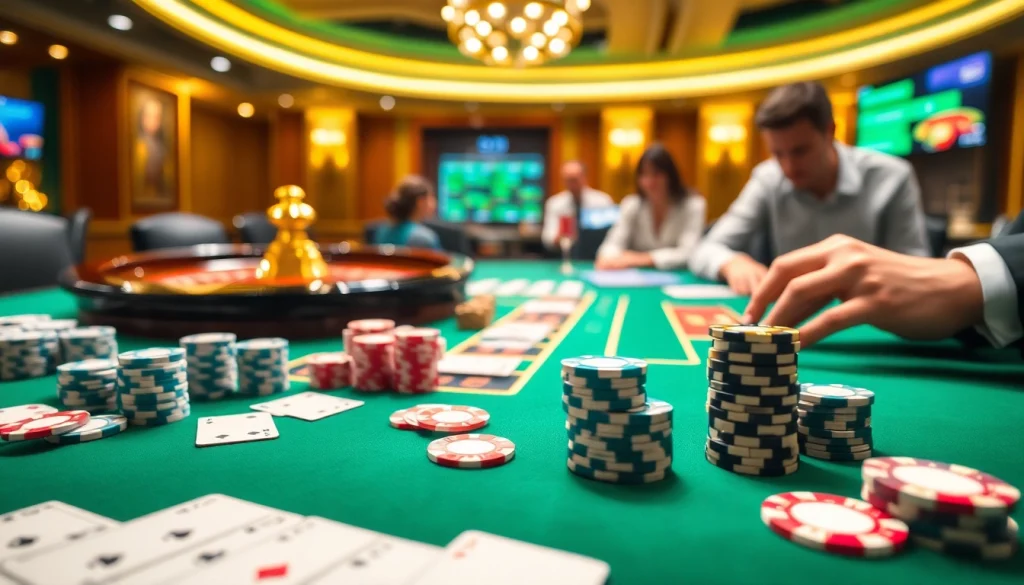 Exciting online gambling action at https://68vip.bio/ featuring a luxury casino table.