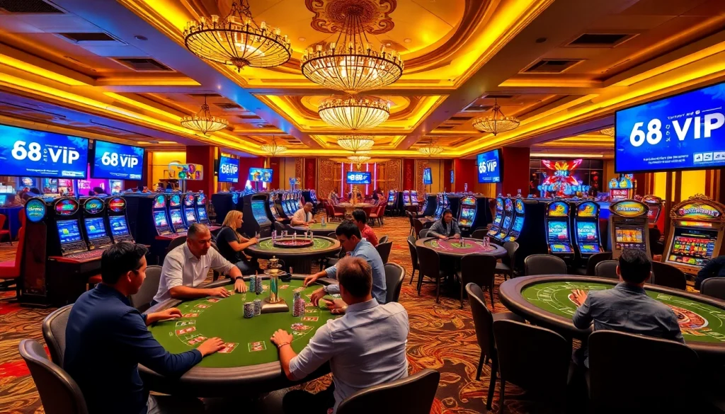 Experience the excitement of gambling at https://68vip.ac/ with a vibrant casino scene featuring engaging games.