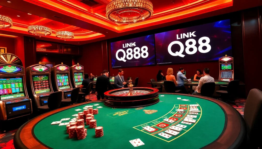 Experience vivid gameplay showcasing Link mới nhất QQ88 with vibrant casino visuals and engaging action.